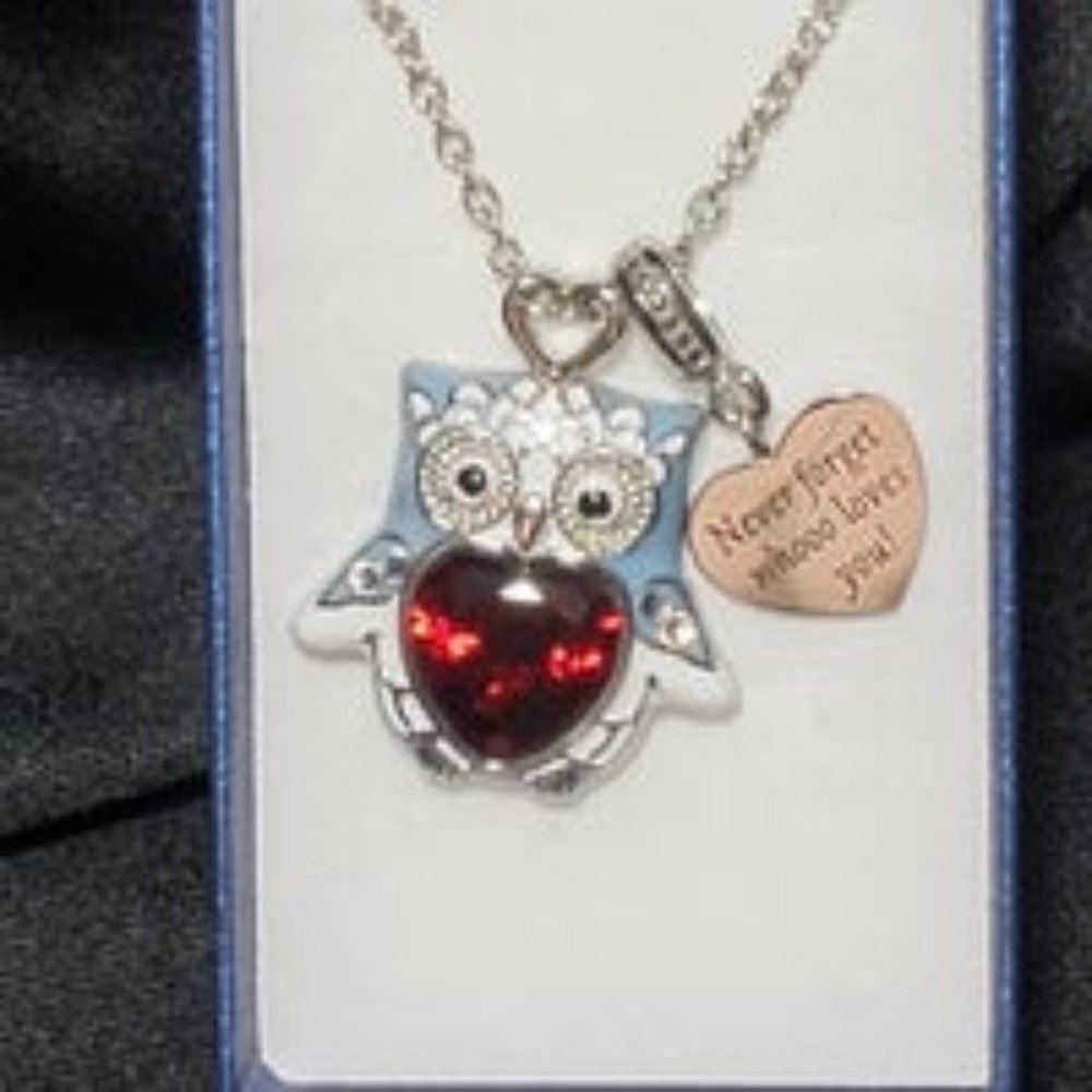 White Owl Stainless Steel Pendant